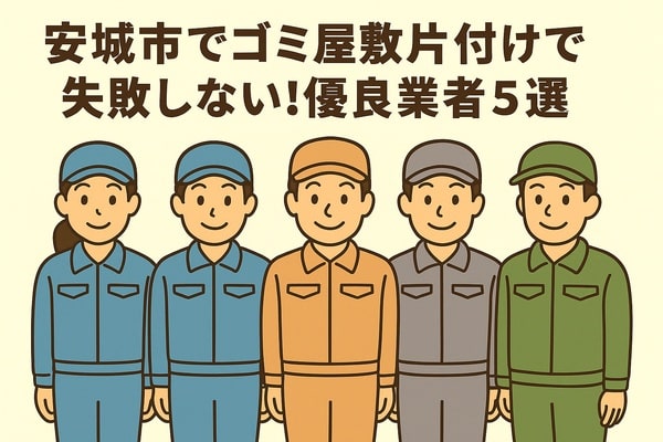 安城市でゴミ屋敷片付けで失敗しない！優良業者5選