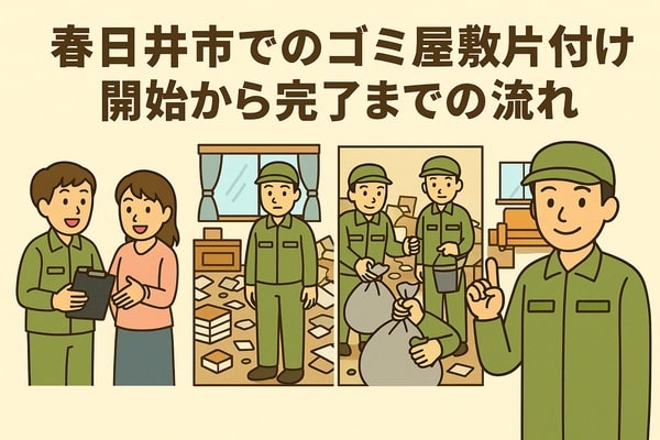 春日井市でのゴミ屋敷片付け開始から完了までの流れ