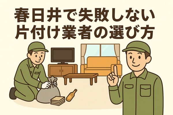 春日井市で失敗しない片付け業者の選び方