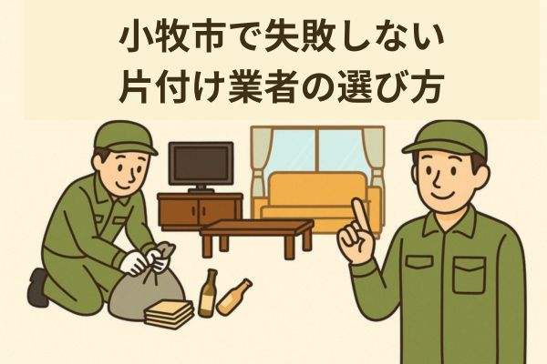 小牧市で失敗しない片付け業者の選び方