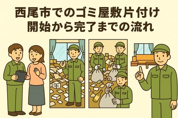西尾市でのゴミ屋敷片付け開始から完了までの流れ
