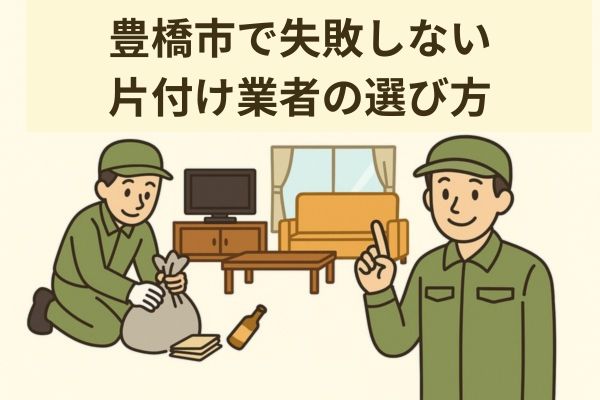 豊橋市で失敗しない片付け業者の選び方