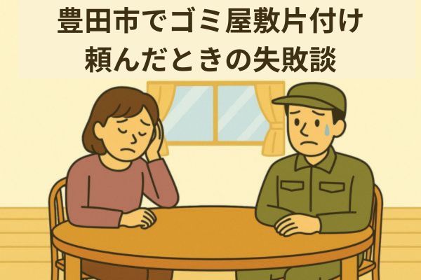 豊田市でゴミ屋敷片付け頼んだときの失敗談