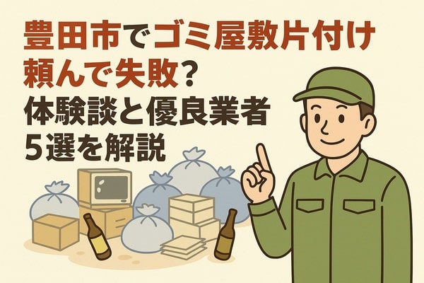 豊田市でゴミ屋敷片付け頼んで失敗？体験談と優良業者5選を解説