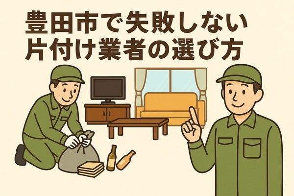 豊田市で失敗しない片付け業者の選び方