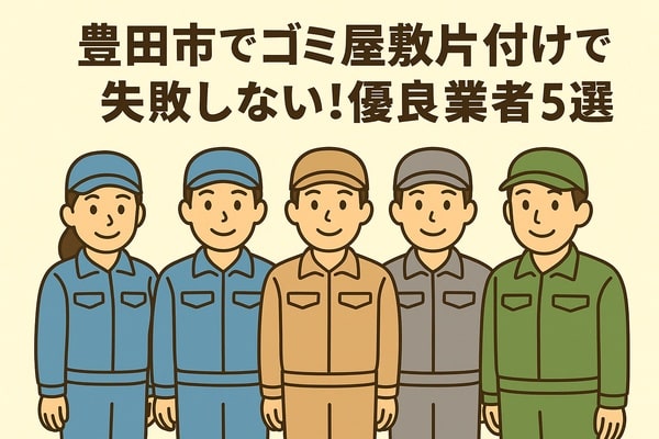 豊田市でゴミ屋敷片付けで失敗しない！優良業者5選